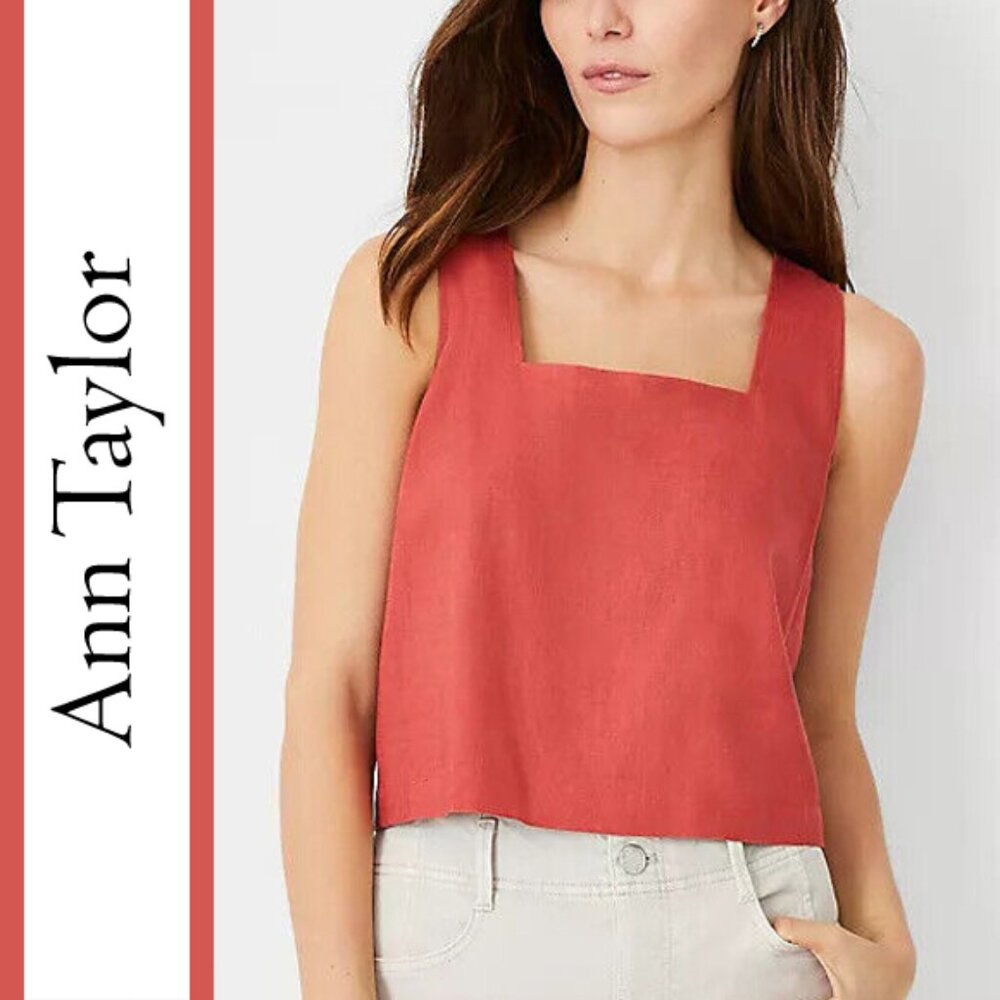 Ann Taylor | Square Neck Cropped Blouse